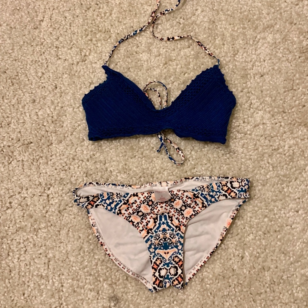 Crochet and Floral Bikini